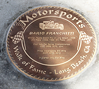 Dario Franchitti's Walk of Fame medal