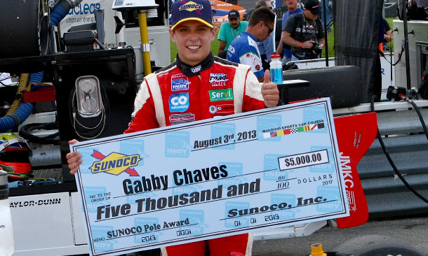 Gabby Chaves wins pole at Mid-Ohio