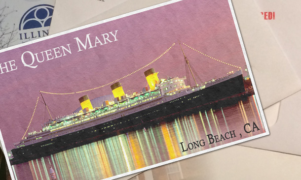 Queen Mary Postcard