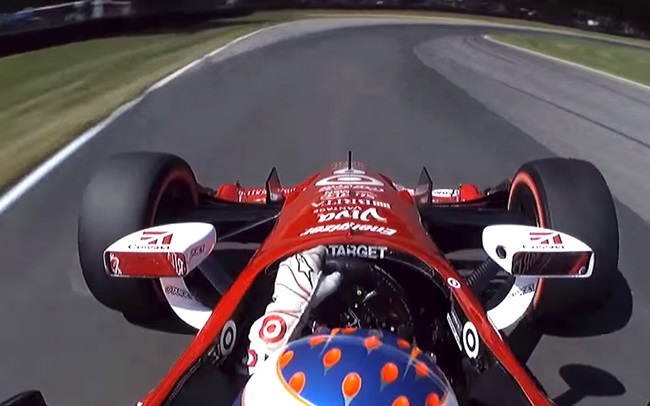 Ride along with Dixon on track-record lap