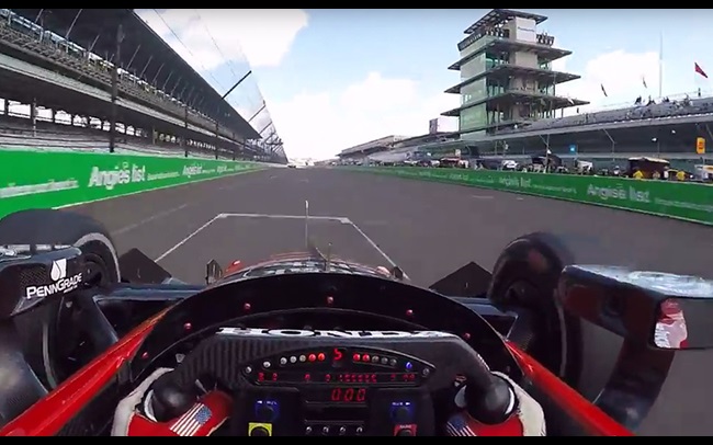 Visor Cam: Graham Rahal on Indianapolis Motor Speedway road course