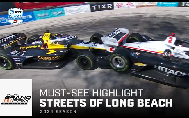 Must-See Highlight: Late Race Contact Between Newgarden and Herta