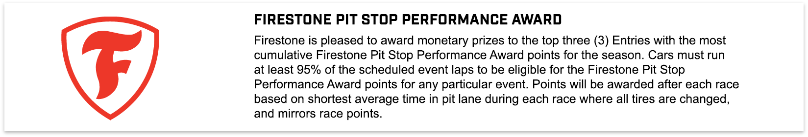 Firestone Pit Stop Performance Award