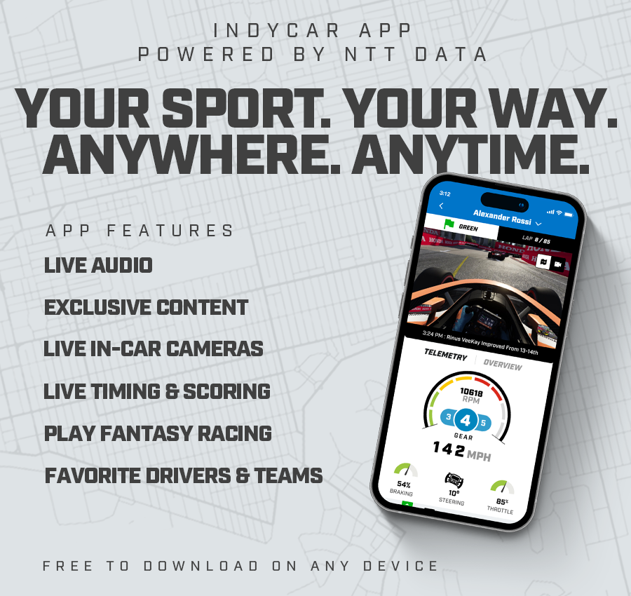 The INDYCAR Mobile App - Your Sport. Your Way. Download it today!