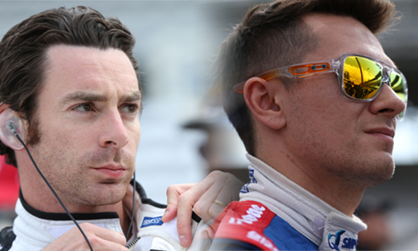 Simon pagenaud and Mikhail Aleshin