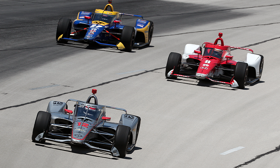 Will Power, Marcus Ericsson, and Alexander Rossi