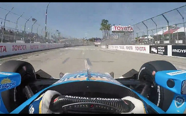 Visor Cam: Marco Andretti on the streets Of Long Beach