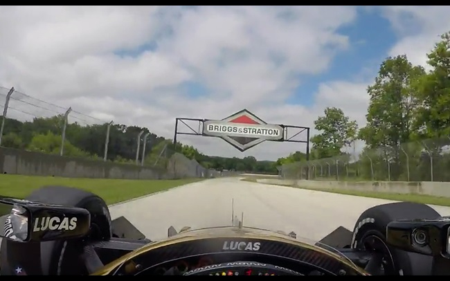 Visor cam: James Hinchcliffe laps at Road America
